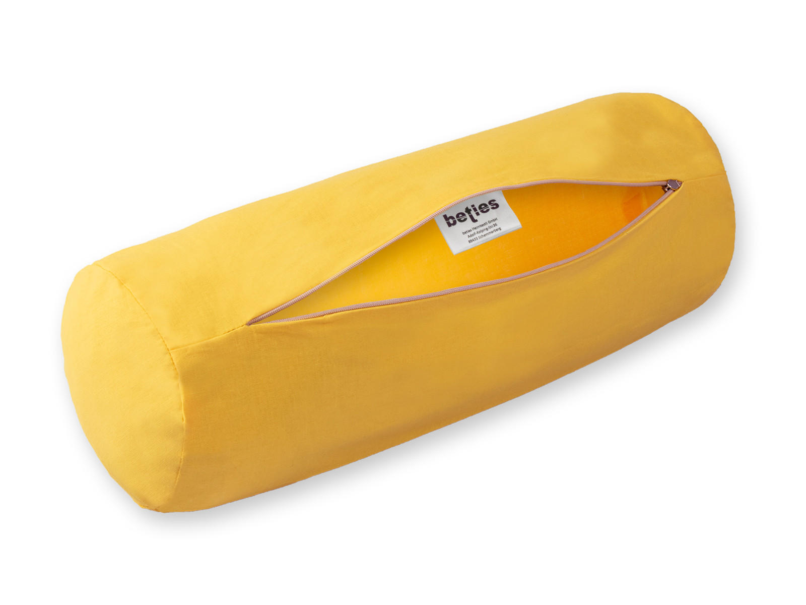 NACKENROLLENBEZUG Basic 100% Baumwolle gelb 40/15 cm - Gelb, Textil (15/40cm) - beties Heimtextil