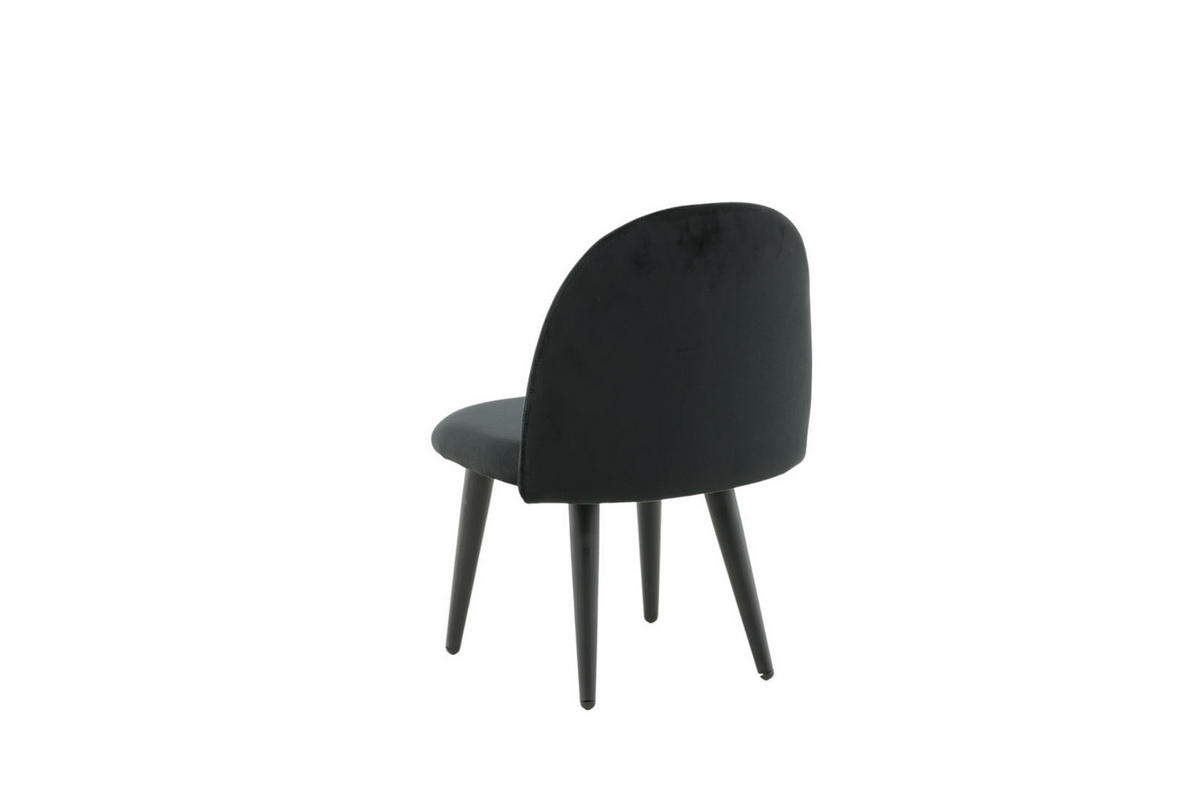 STUHL 2er-Set velours schwarz - Schwarz, Holzwerkstoff (40/61/42cm) - ebuy24