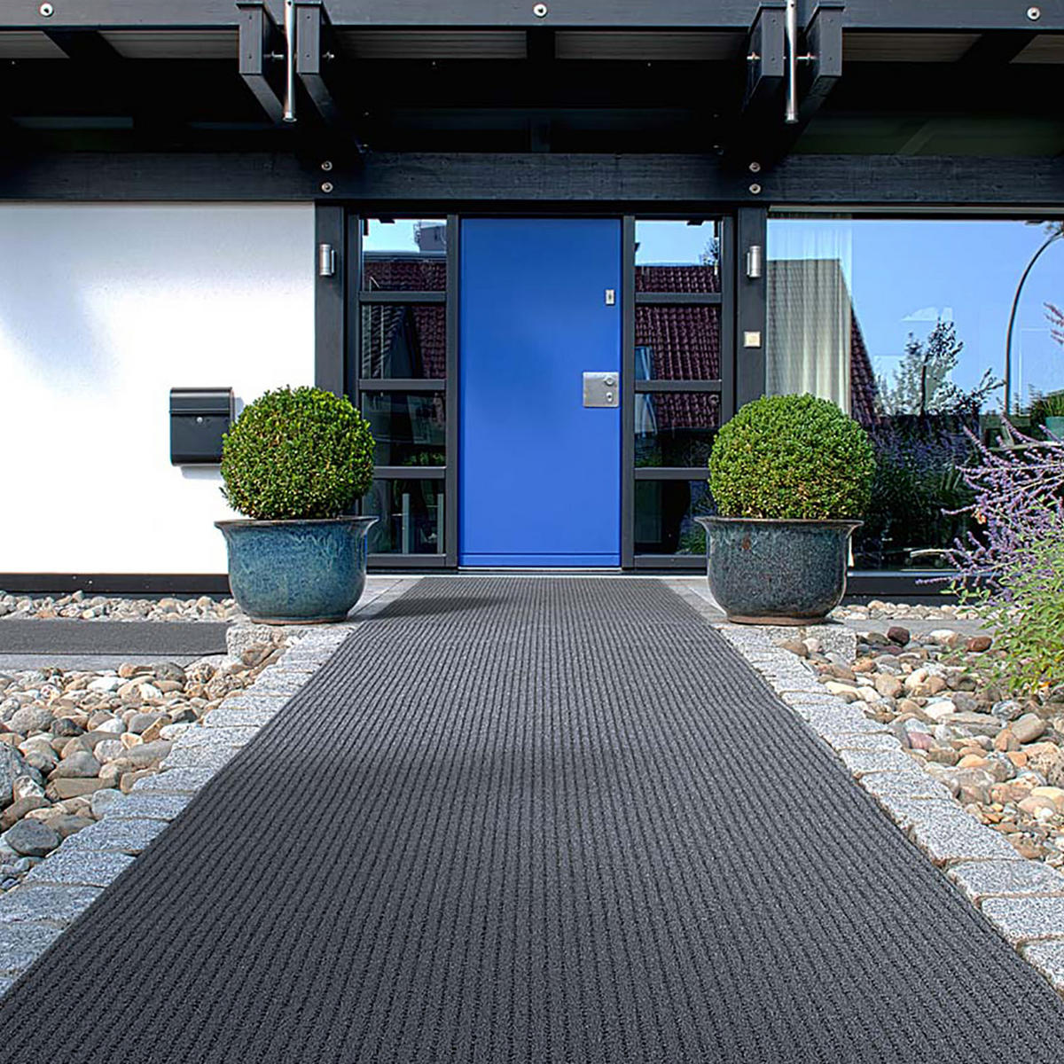 SICHERHEITSMATTE Rutschfest Unico R13 Basalt 120x300cm - Dunkelgrau, Kunststoff (120/300cm) - AKO
