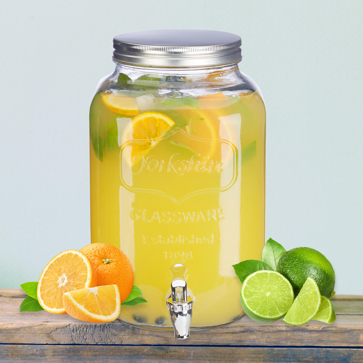 GETRÄNKESPENDER - Transparent, Glas/Kunststoff (8L) - Relaxdays