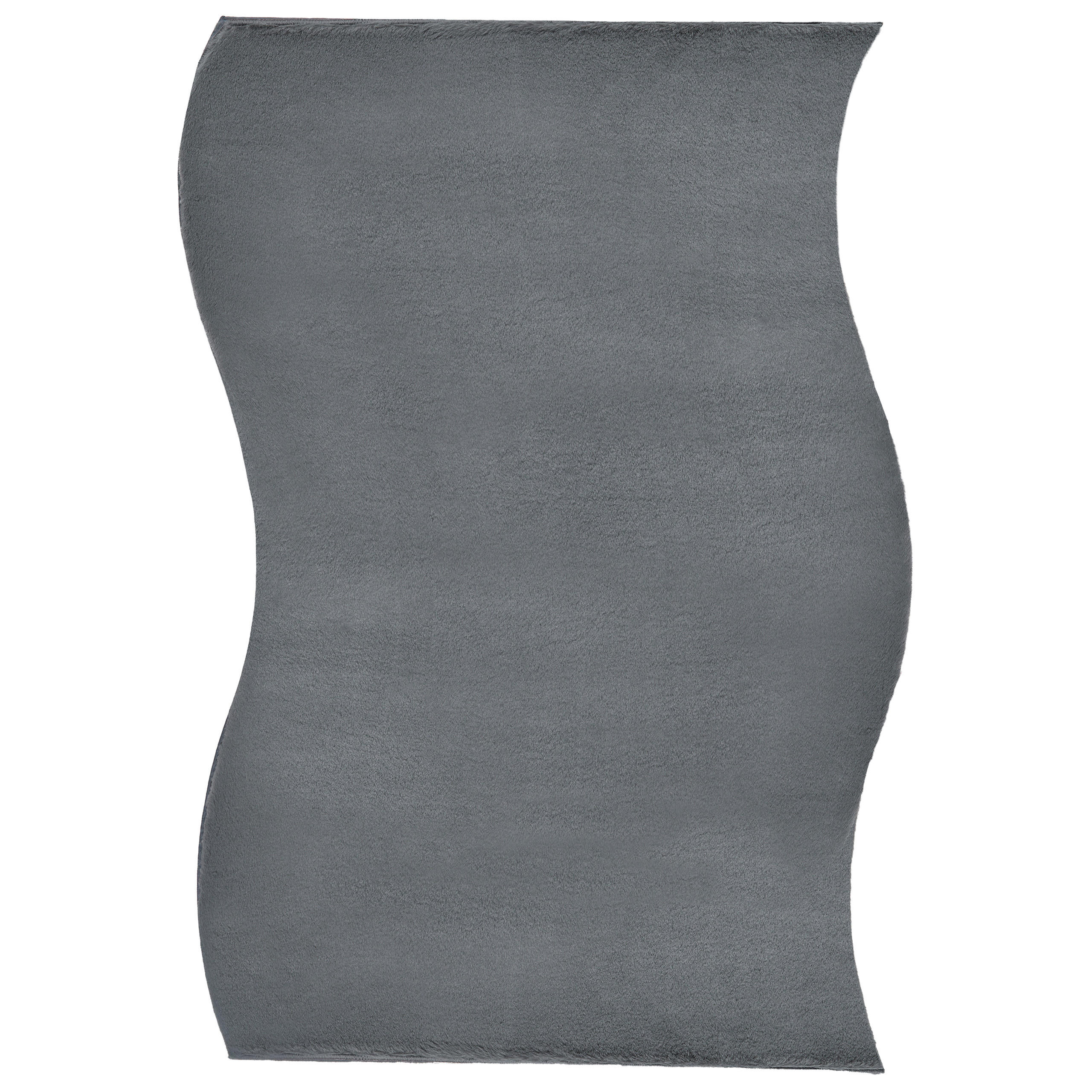 TEPPICH Dunkelgrau 160/230 cm Tangra - Dunkelgrau/Grau, Kunststoff (160/230cm) - Beliani