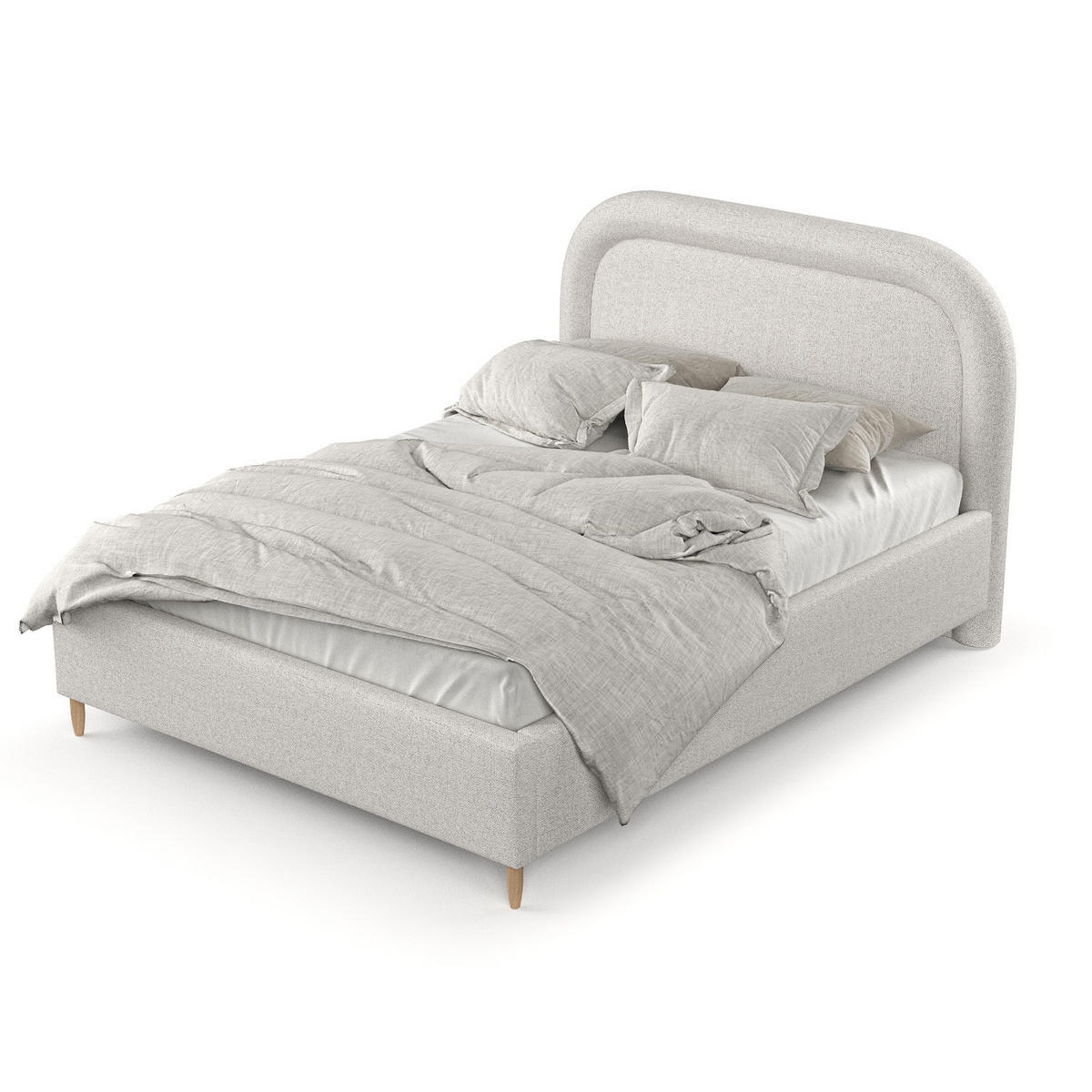 POLSTERBETT Zoya 180/200 cm Hellbeige im Riva Stoff - Beige/Naturfarben, Holz/Holzwerkstoff (180/200cm) - AltaBeds