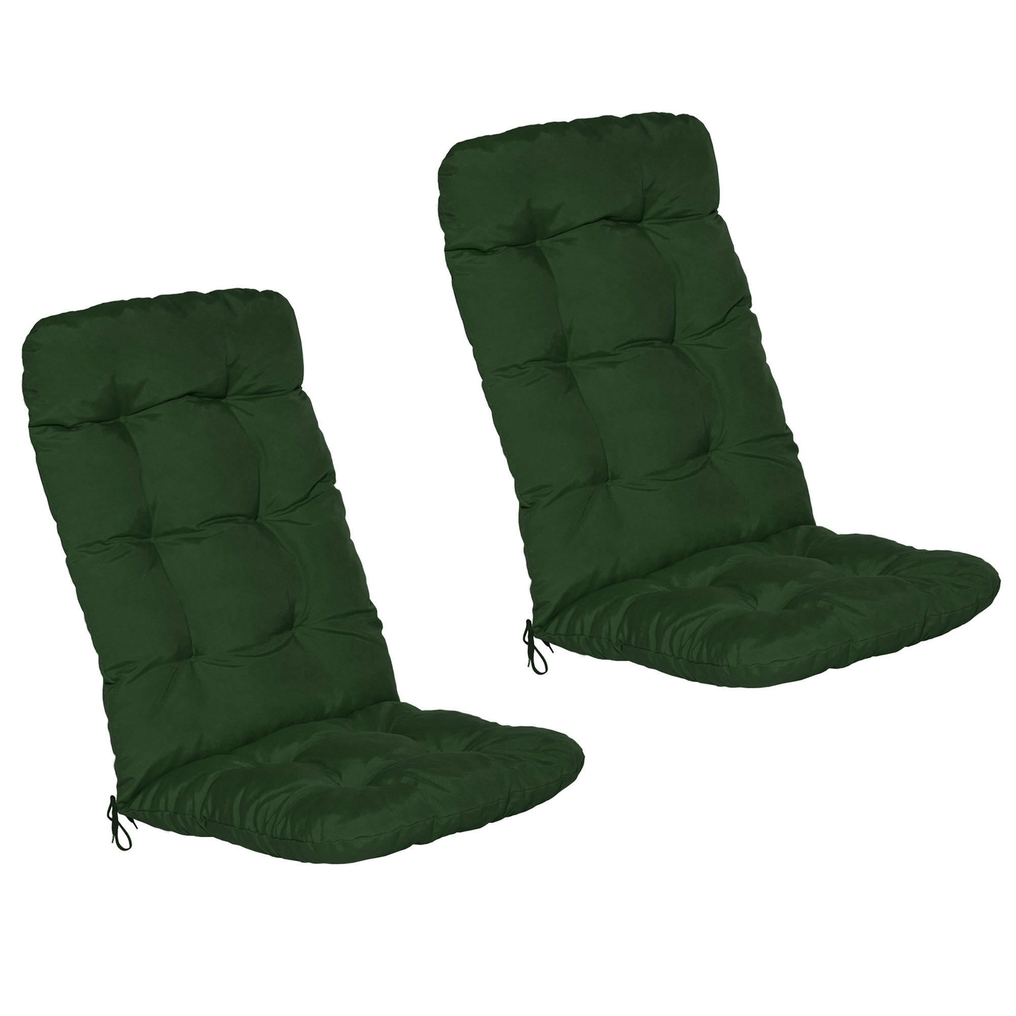 HOCHLEHNERAUFLAGE Flair HL 120/50/8cm Dunkelgrün (6tlg) - Dunkelgrün, Textil (50/8/120cm) - Beautissu 