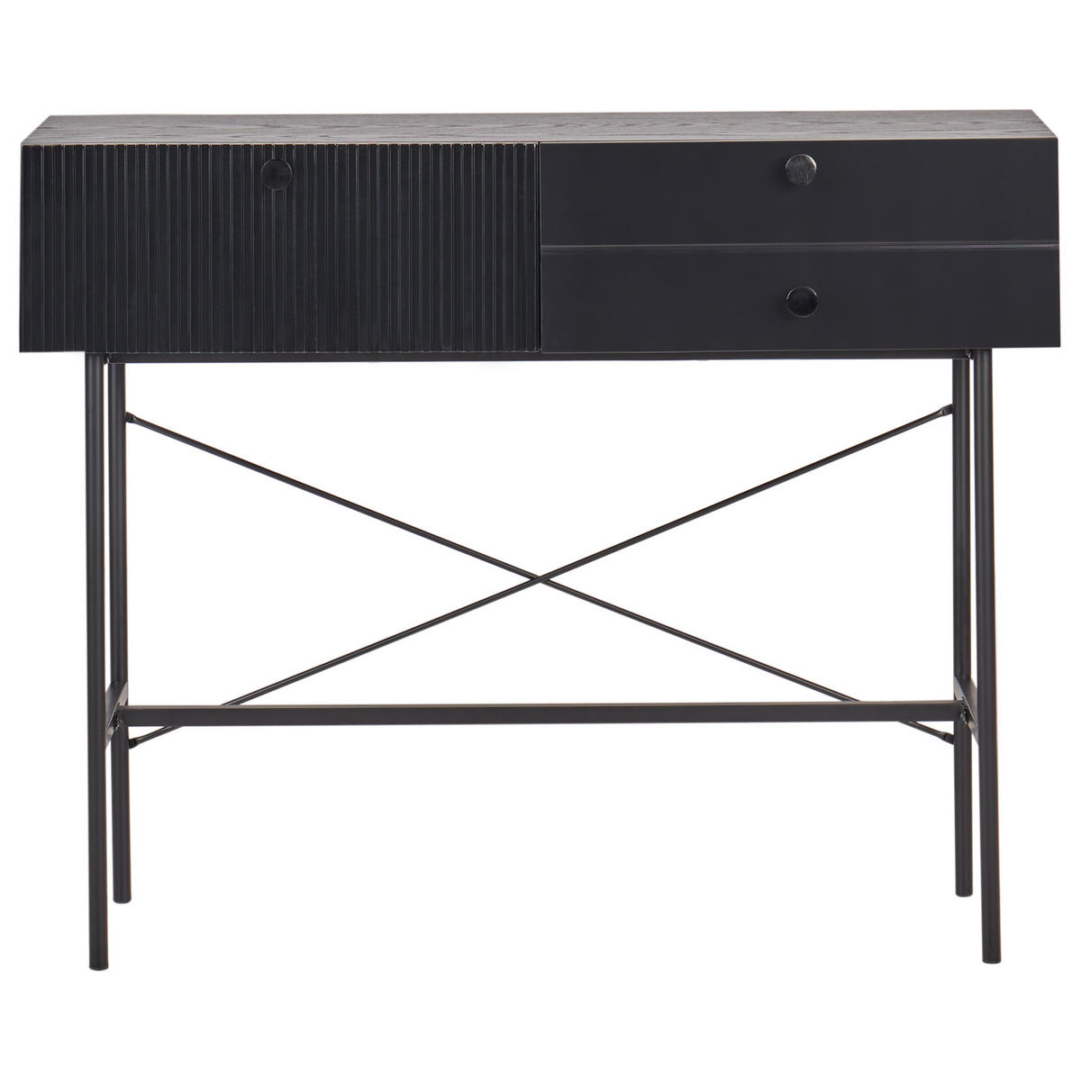 KONSOLENTISCH Schwarz Coventry - Schwarz, Holzwerkstoff (32/100/79cm) - Beliani