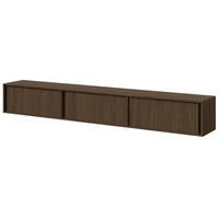 TV STOLEK Vero se 3 dvířky, závěsný nebo stojící, 230 cm, ořechová barva - barva vlašského ořechu, kompozitní dřevo (230/40/35cm) - Beautysofa