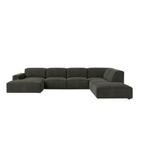 ECKSOFA Cursal V, Stoff Poso, Grau, Rechts - Grau, Holz (364/262cm) - Kaiser Möbel