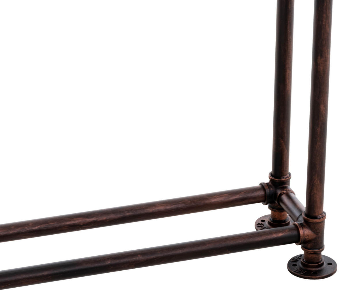 KAMINHOLZREGAL 178/25/178 cm Metall bronze - Bronzefarben, Metall (178/178/25cm) - CLP