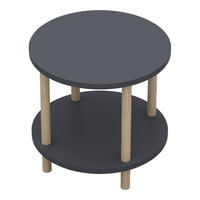 ODKLÁDACÍ STOLEK Ves - šedá, kompozitní dřevo (42/42/49cm) - [en.casa]