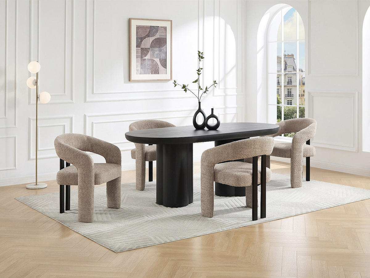 STUHL - 65 cm x 58 cm - holz - taupe Noreti - Taupe, Holz/Holzwerkstoff (65/79/58cm) - Vente-Unique