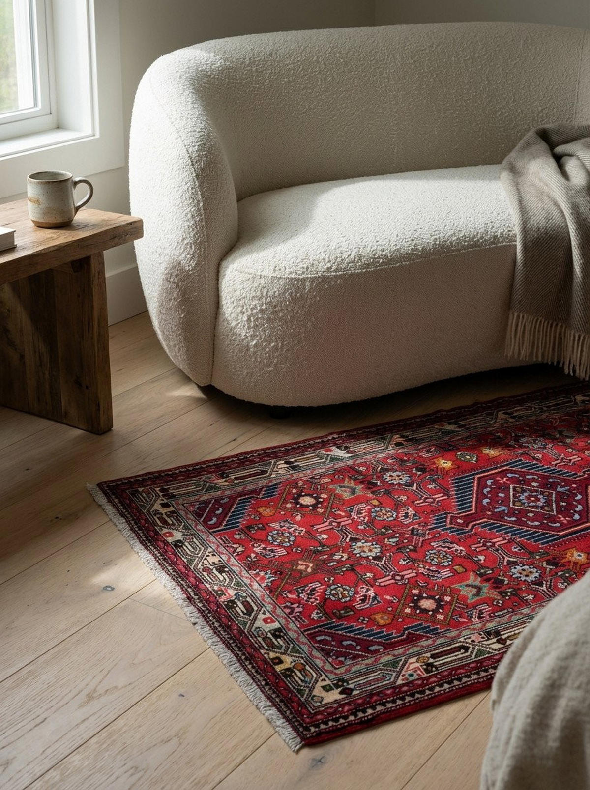 TEPPICH Assadabad Rot 148/102 cm Schurwolle - Rot, Textil (102/148cm) - Looma