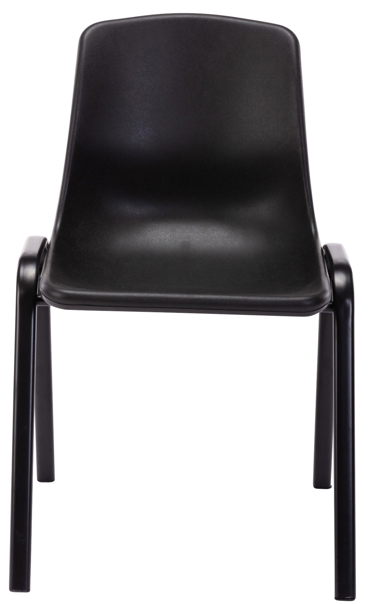 STUHL 4er Set Kunststoff schwarz - Schwarz, Kunststoff/Metall (47/76/52cm) - CLP