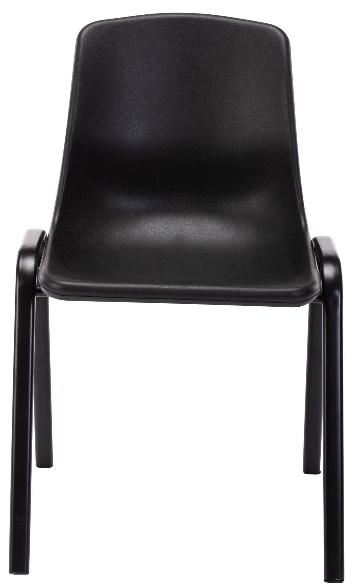 STUHL 4er Set Kunststoff schwarz - Schwarz, Kunststoff/Metall (47/76/52cm) - CLP
