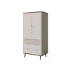 DREHTÜRENSCHRANK Marly 3S2D RE01 - Kaschmir/Goldfarben, Holzwerkstoff/Metall (90/191/40cm) - MIRJAN24