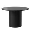 ESSTISCH rund mit geriffeltem Sockel, Schwarz - Schwarz, Holzwerkstoff (120/120/75cm) - Idohome