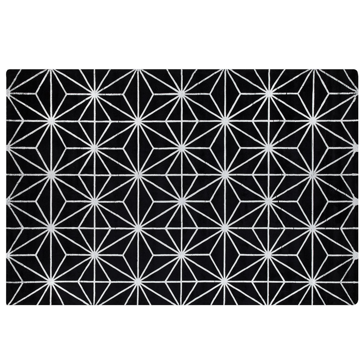 KURZFLOR-TEPPICH Sibel 200/140 cm - Schwarz, Naturmaterialien (140/200cm) - Beliani