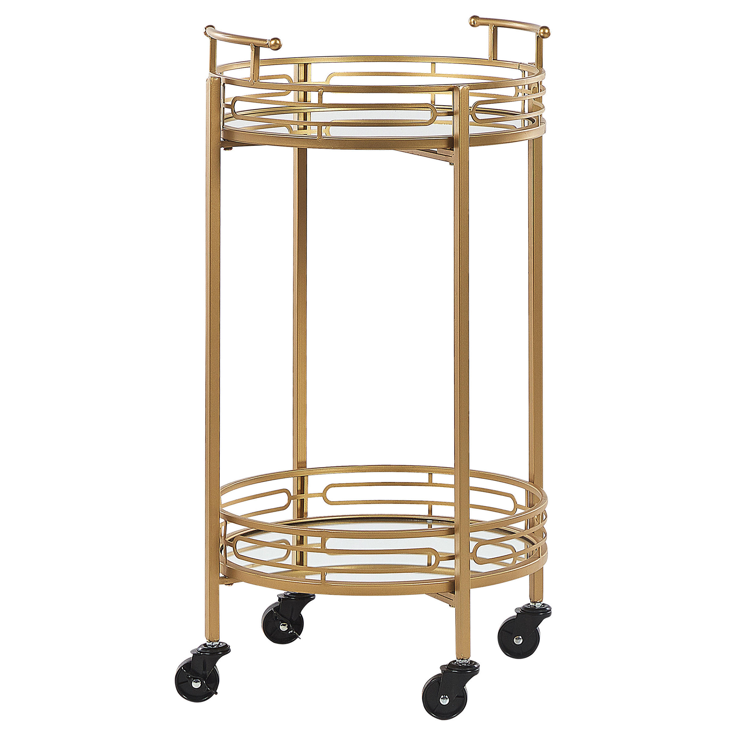 SERVIERWAGEN Metall Gold Farley - Goldfarben/Schwarz, Metall (42/75/42cm) - Beliani