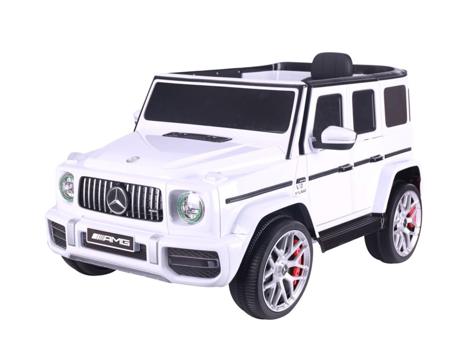 KINDER ELEKTROAUTO Mercedes G63 weiß - Weiß, Kunststoff (106/62/54cm) - TPFLiving
