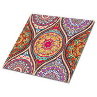 FLIESENAUFKLEBER 9 Stück 30x30 cm selbstklebend Wunderschönes Mandala - Multicolor, Textil (30/1.6/30cm) - TULUP