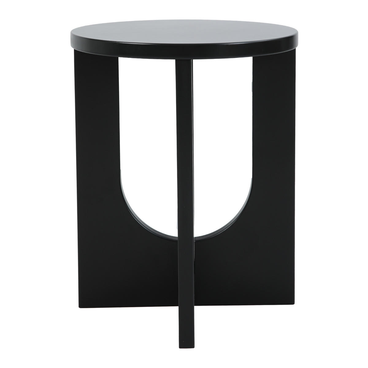 ODKLÁDACÍ STOLEK Kysdajore - černá, kompozitní dřevo (40/40/50cm) - [en.casa]