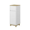 MIDISCHRANK Livia Weiß 30 x 80 cm mit Schublade - Weiß/Naturfarben, Holzwerkstoff (30/80/30cm) - Vicco