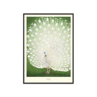 POSTER mit Rahmen A.P. Atelier - Peacock - Schwarz/Grün, Holz/Papier (70/100cm) - Poster&Frame