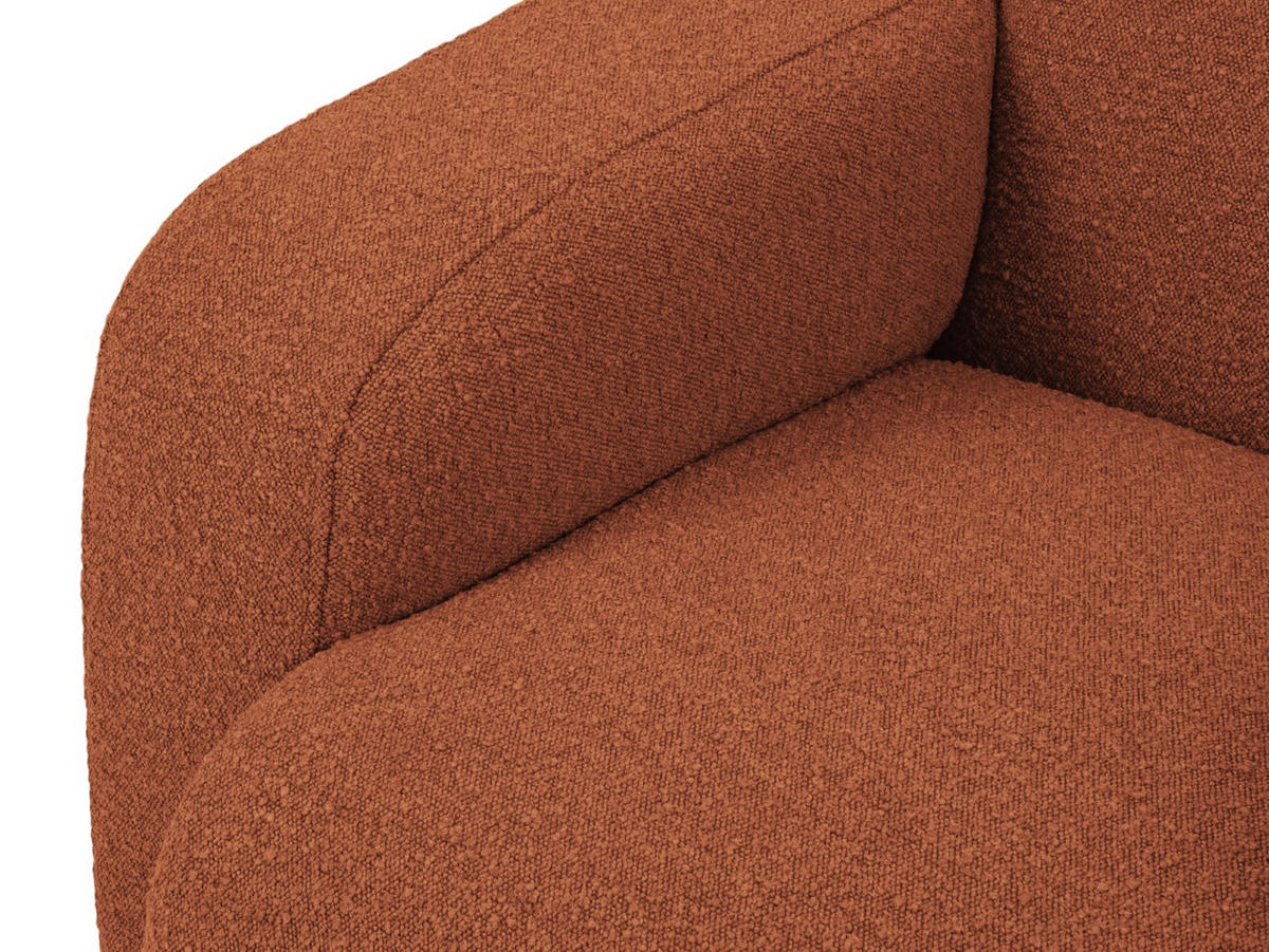 ECKSOFA rechts Molino aus Boucle braun 4 Sitzplätze - Braun, Textil (170/250cm) - Micadoni