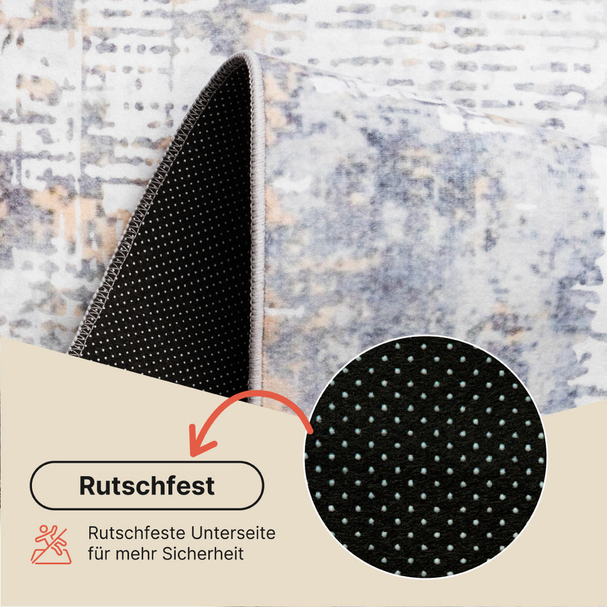 TEPPICH ASH Grau 120/160 cm - Grau, Textil (120/160cm) - Tapiso