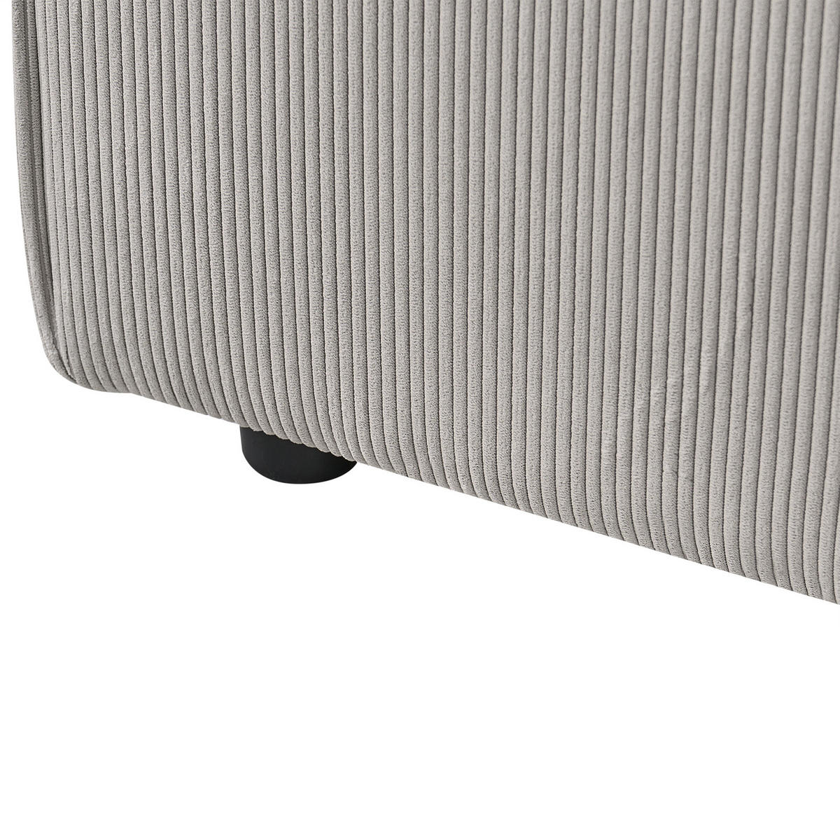 OTTOMANE Cord Taupe Ardal - Taupe, Textil (86/45/86cm) - Beliani