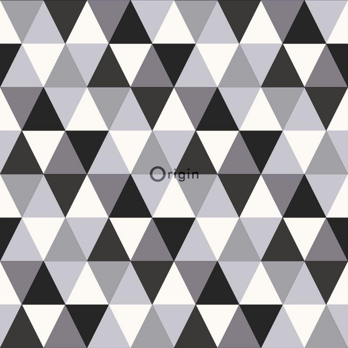 TAPETE grafische Dreiecke 53 cm x 10.05 m - Schwarz, Papier (53/1000cm) - Origin Wallcoverings