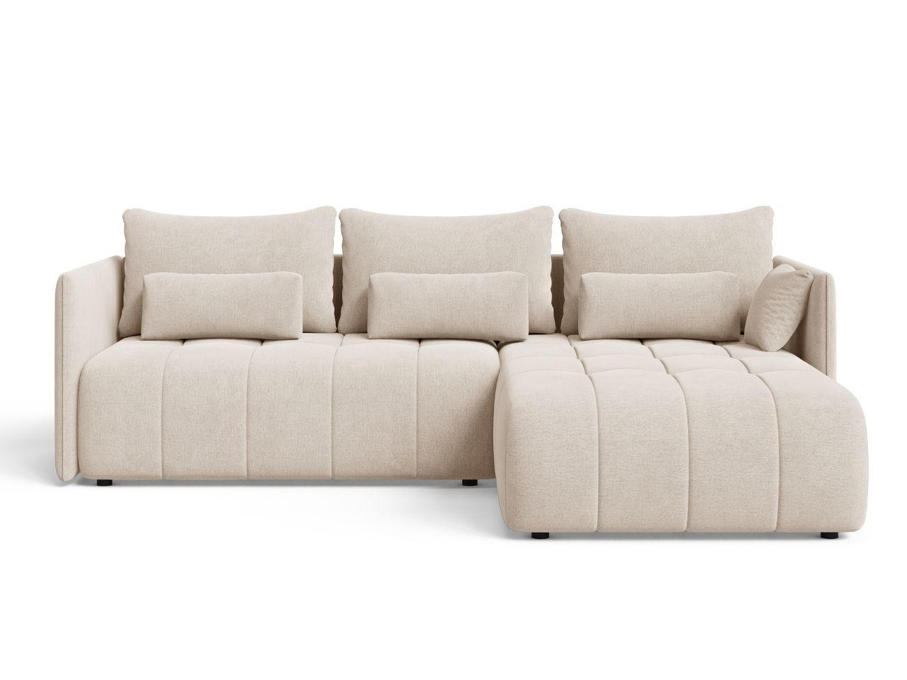 ECKSOFA Ardi Beige - Beige/Creme, Holz/Textil (245/182cm) - Graingold