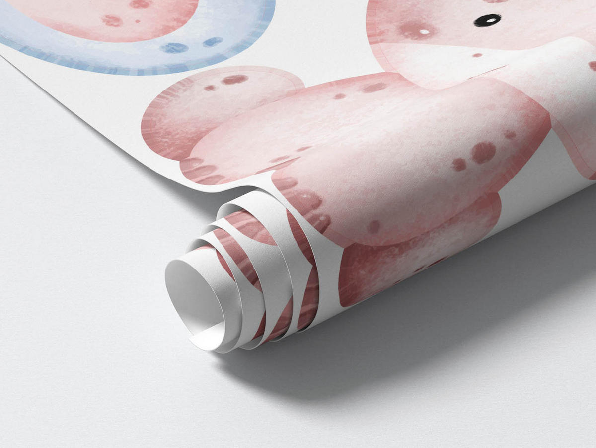 WANDAUFKLEBER 80x92cm - Safaritiere - Multicolor, Kunststoff (80/92/0.1cm) - Wallfluent