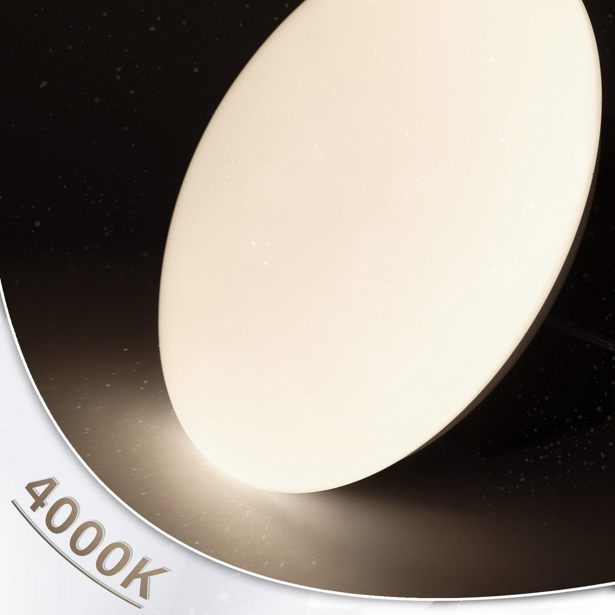 DECKENLEUCHTE LED Wohnzimmer Ø16.8CM - Weiß, Kunststoff (16/16/6.7cm) - ZMH