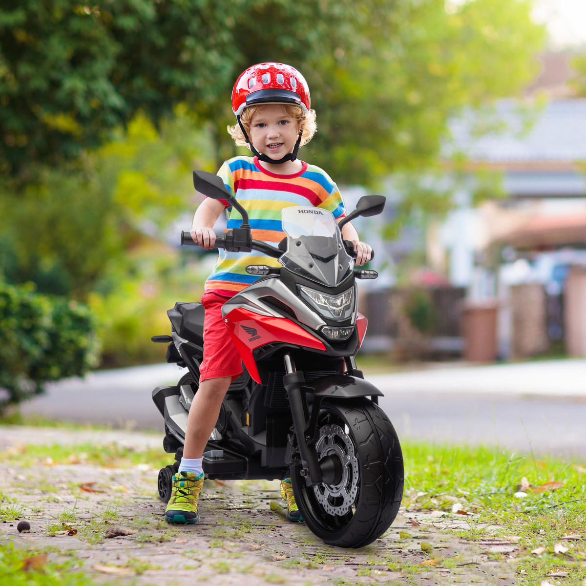 KINDER Elektro-Motorrad - Rot, Kunststoff/Metall (107/46/75cm) - AIYAPLAY