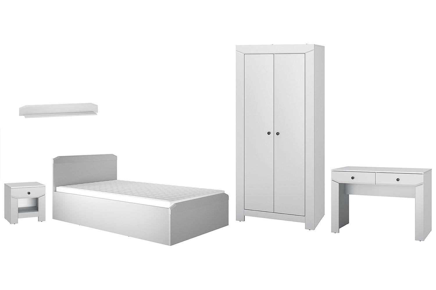 Feldmann-Wohnen Jugenzimmer-Set Grau 385x201x207 cm