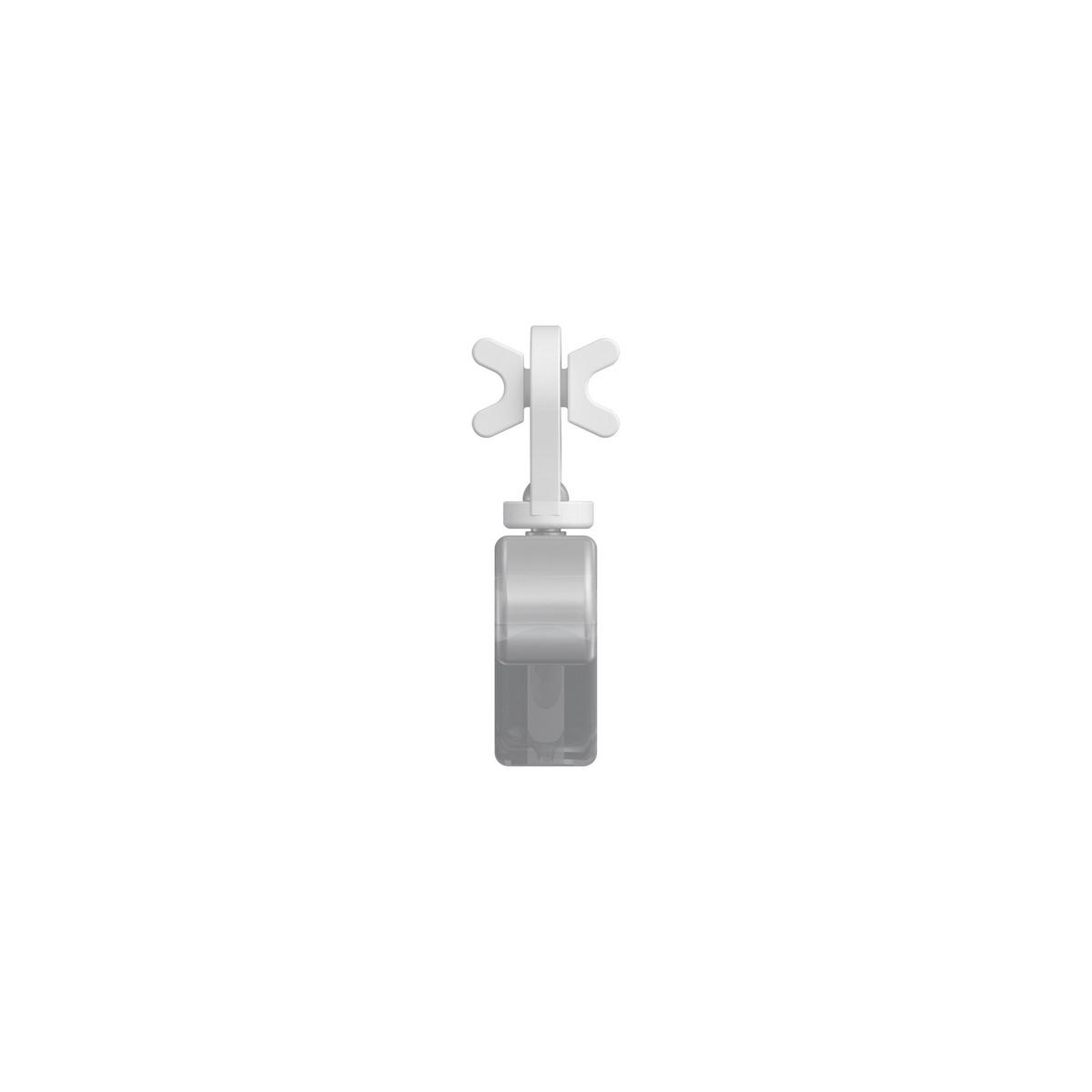 SCHLAUFENGLEITER UNIVERSAL, Glasklar, Packung 8 Stück - Transparent/Weiß, Kunststoff (6/2.4/1cm) - INTERDECO