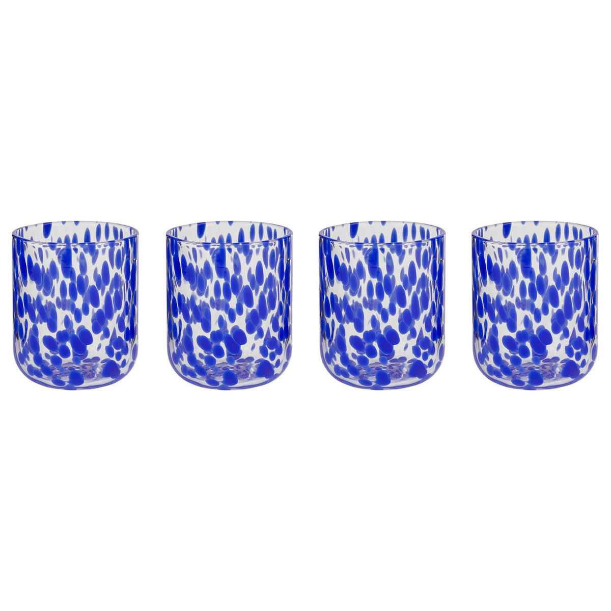 TRINKGLAS (6er-Set) Confetti - Blau, Glas (0.33L) - Butlers