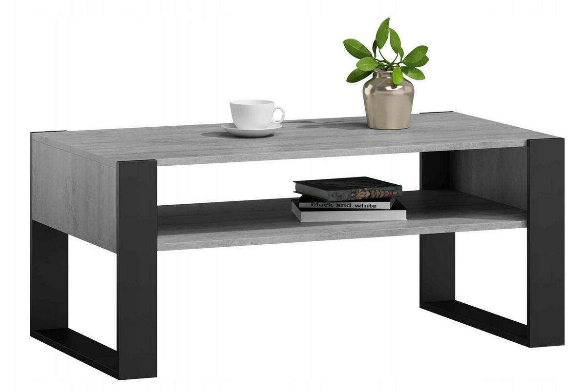 COUCHTISCH KAJA Beton 100/53,6/50 cm - Grau, Holzwerkstoff (53.6/100/50cm) - Matkam Möbel