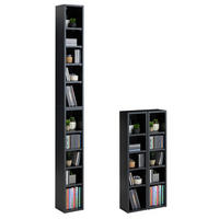 CD/DVD- REGAL CHART - Dunkelgrau, Holzwerkstoff (20/186/17cm) - CARO-Möbel