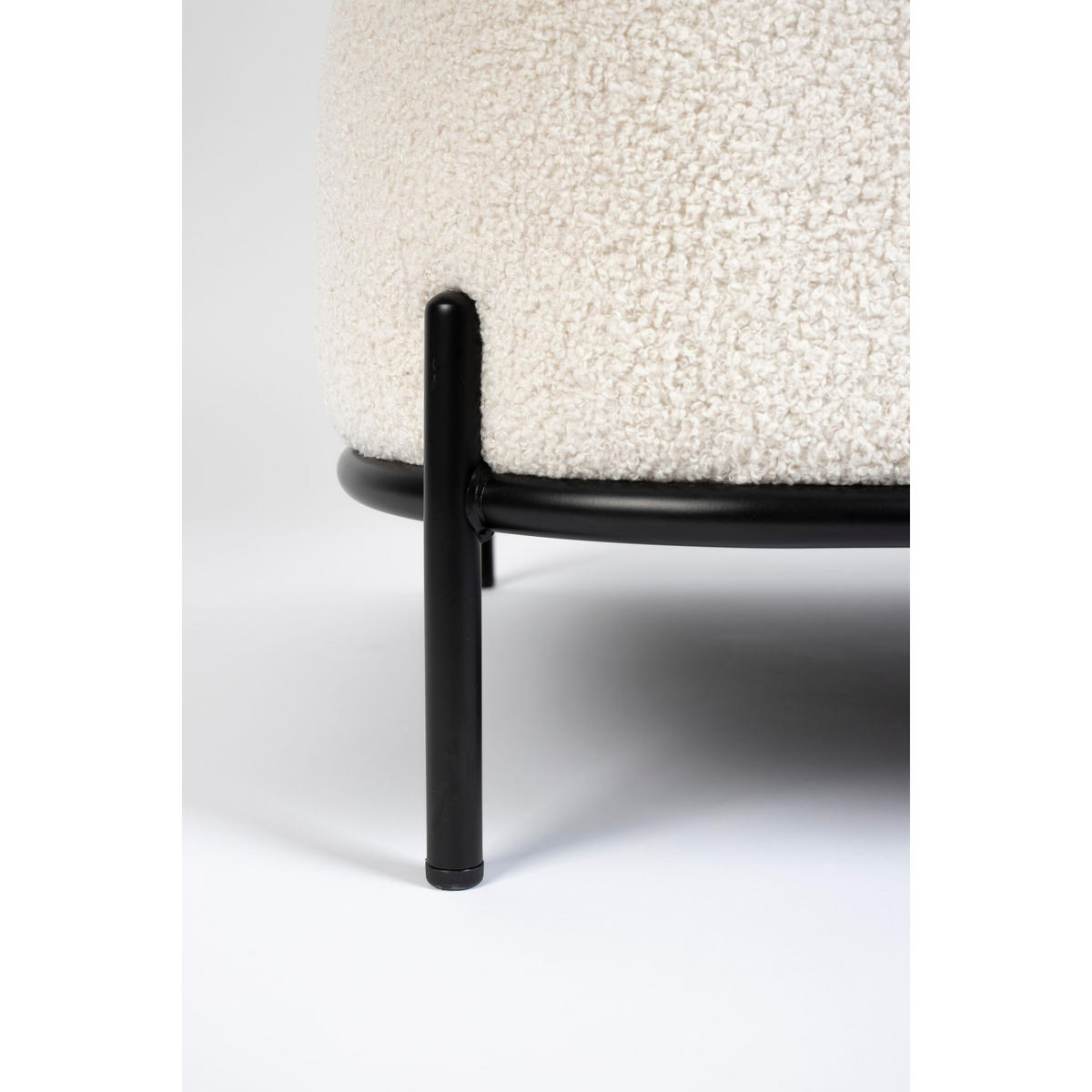 LOUNGESESSEL aus Bouclé-Stoff - POLLY - color_white_ivory - Ecru/Creme, Textil (72/77/66cm) - Drawer