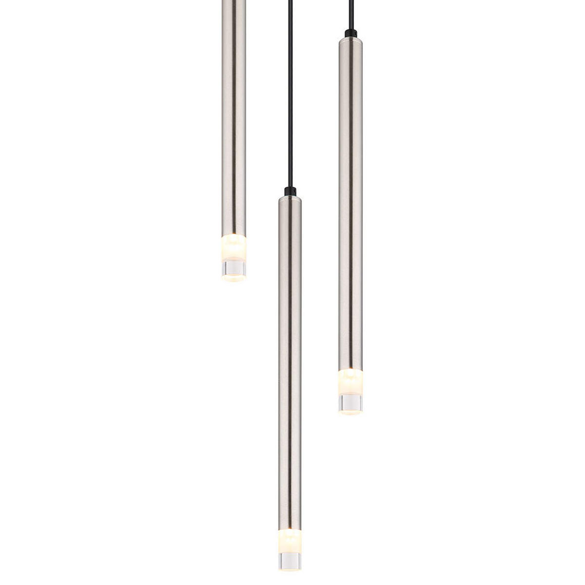 HÄNGELEUCHTE Metall Nickel Matt - Silberfarben, Metall (24/24/120cm) - Globo Lighting