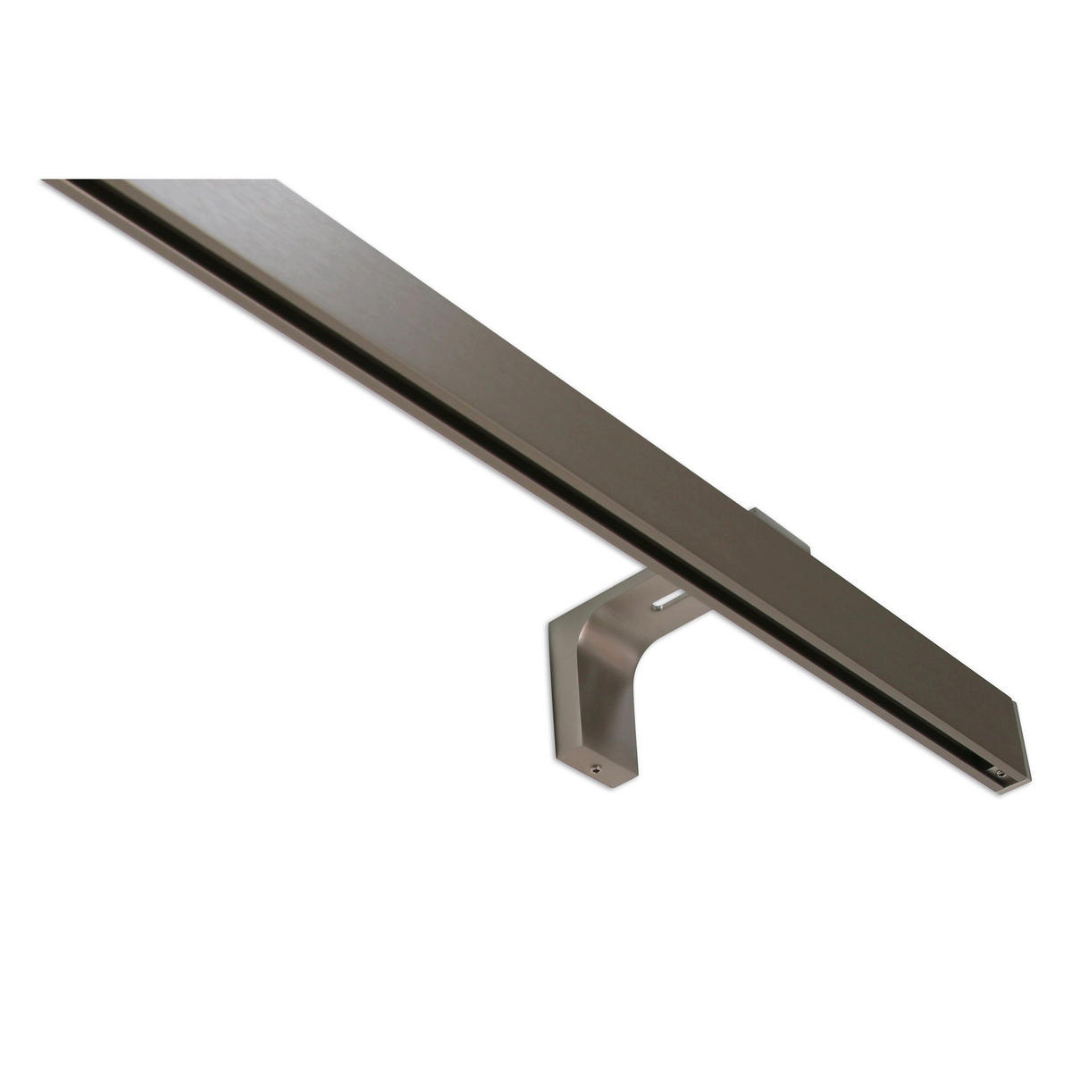 GARDINENSCHIENE Innenlauf auf Maß 1-lauf Loft Deckenmontage 480cm - Alufarben, Metall (480cm) - Deco-Raum