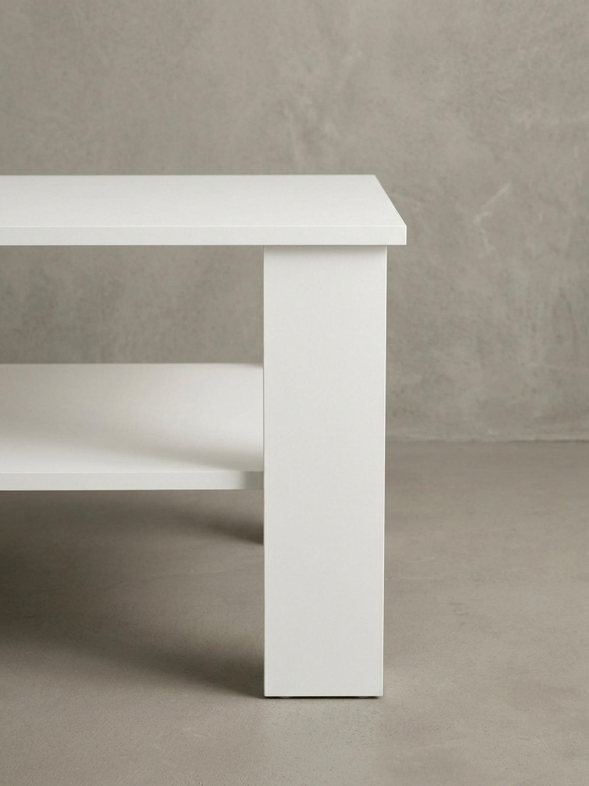 COUCHTISCH NIDDA aus Sonoma Eiche, kratzfest und Ablagefläche, Weiß 60x60x42 cm - Weiß, Holz (60/60/42cm) - KADIMA DESIGN