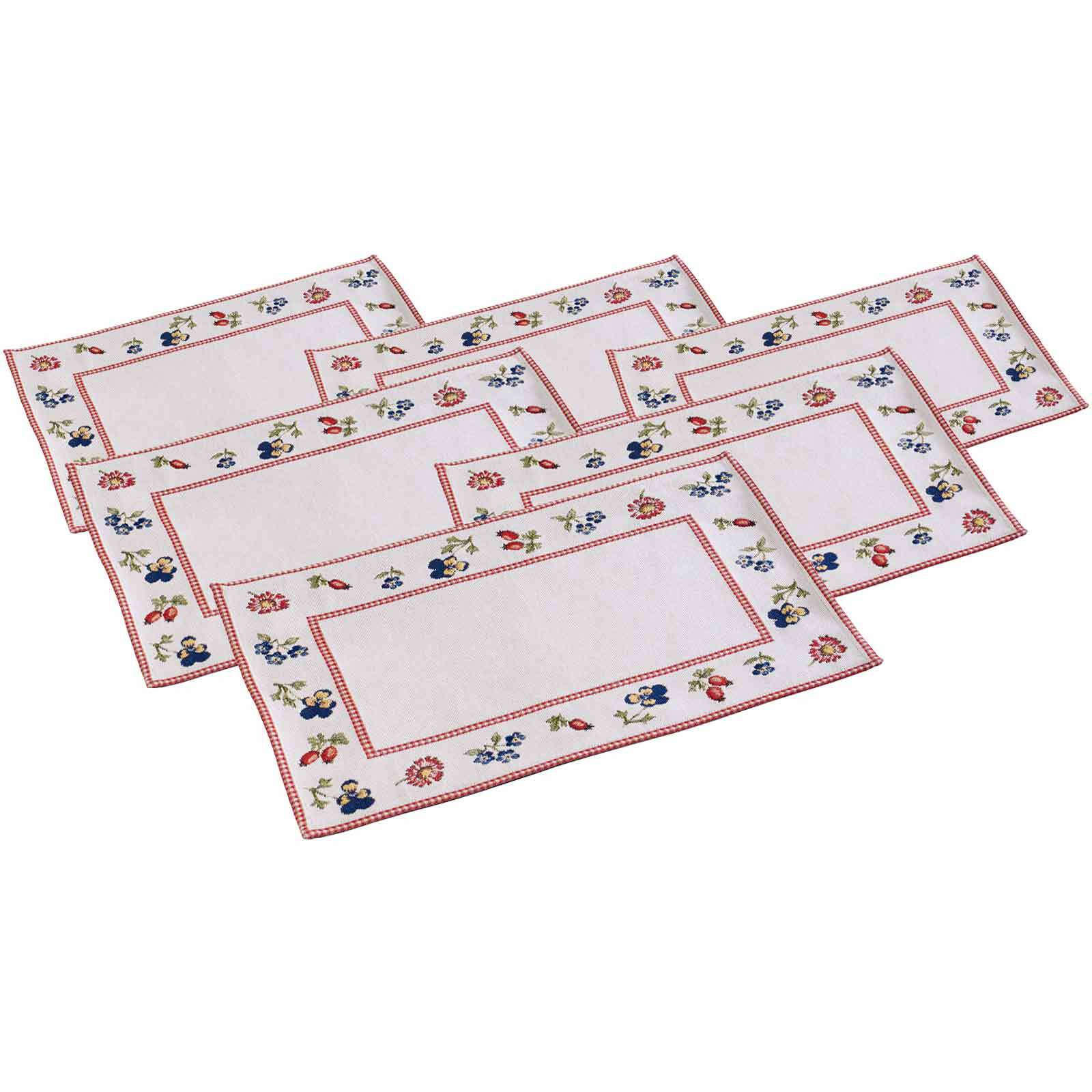 PLATZESETS Petite Fleur bunt 49 x 32,5 cm 6er Set - Multicolor, Textil (49/32.5/1cm) - Villeroy & Boch