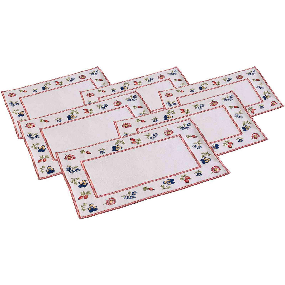 PLATZESETS Petite Fleur bunt 49 x 32,5 cm 6er Set - Multicolor, Textil (49/32.5/1cm) - Villeroy & Boch
