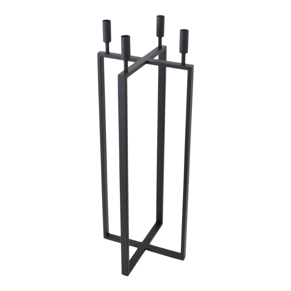 KERZENHALTER Birk - Schwarz, Metall (30/86/30cm) - LOFT42