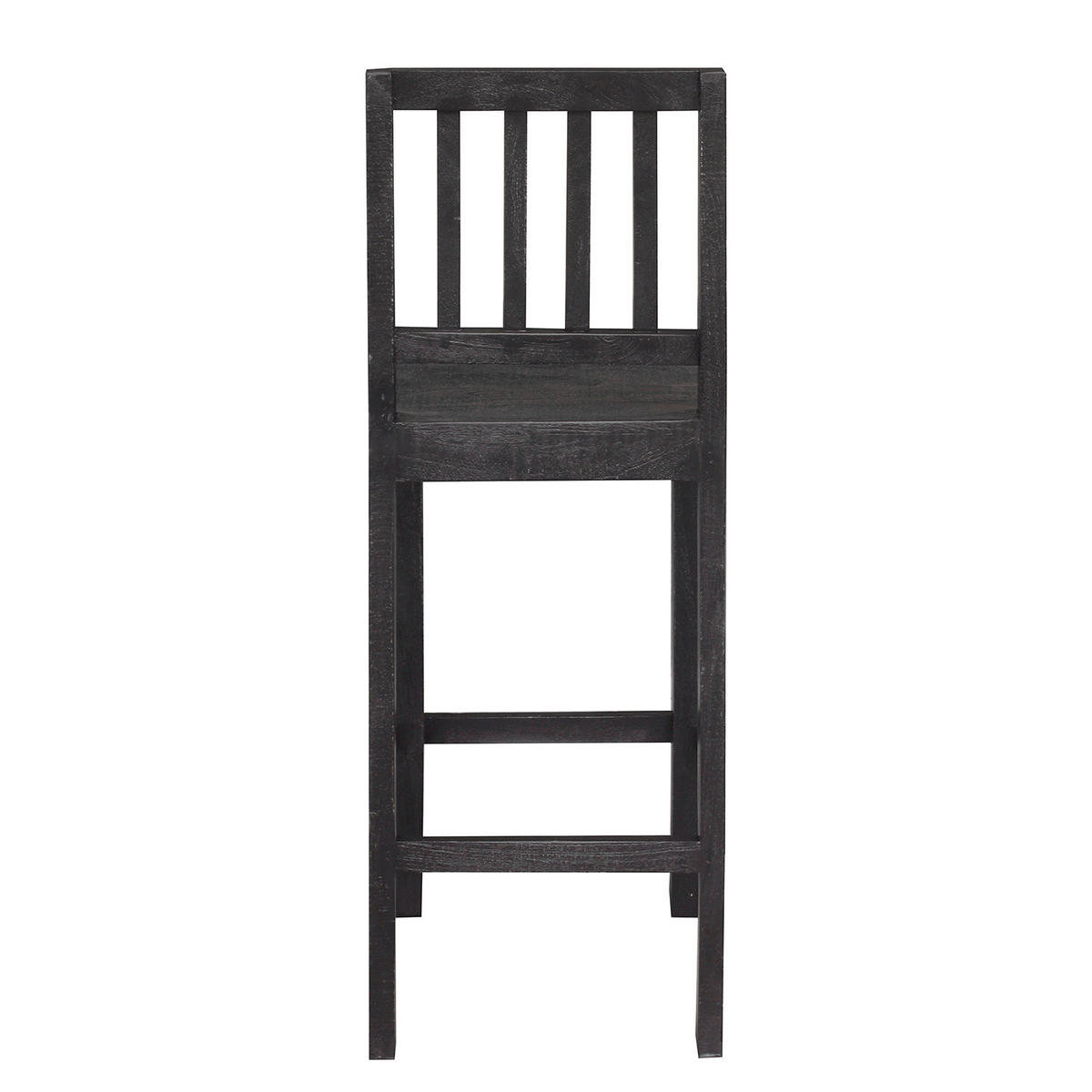 BARSTUHL - Mangoholz Schwarz - Mango massiv - Schwarz, Holz (45/120/45cm) - home24