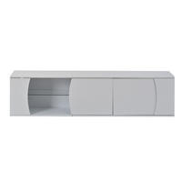 TV-ELEMENT 180/40/45 cm Weiß mit 3 Schranktüren - Weiß, Holz (180/45/40cm) - Oxeza
