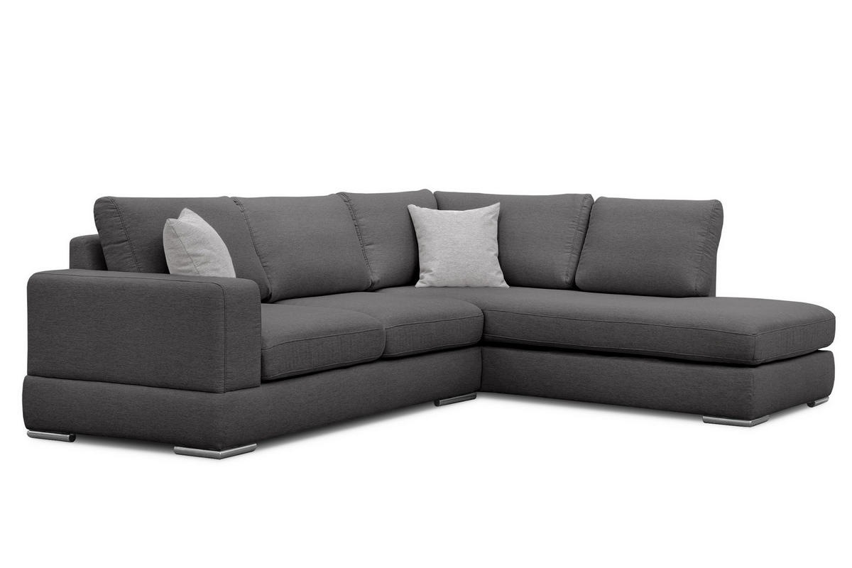 ECKSOFA OTTO 5-Sitzer, dunkelgrau - Dunkelgrau, Holzwerkstoff/Textil (279/219cm) - Courtois Laville