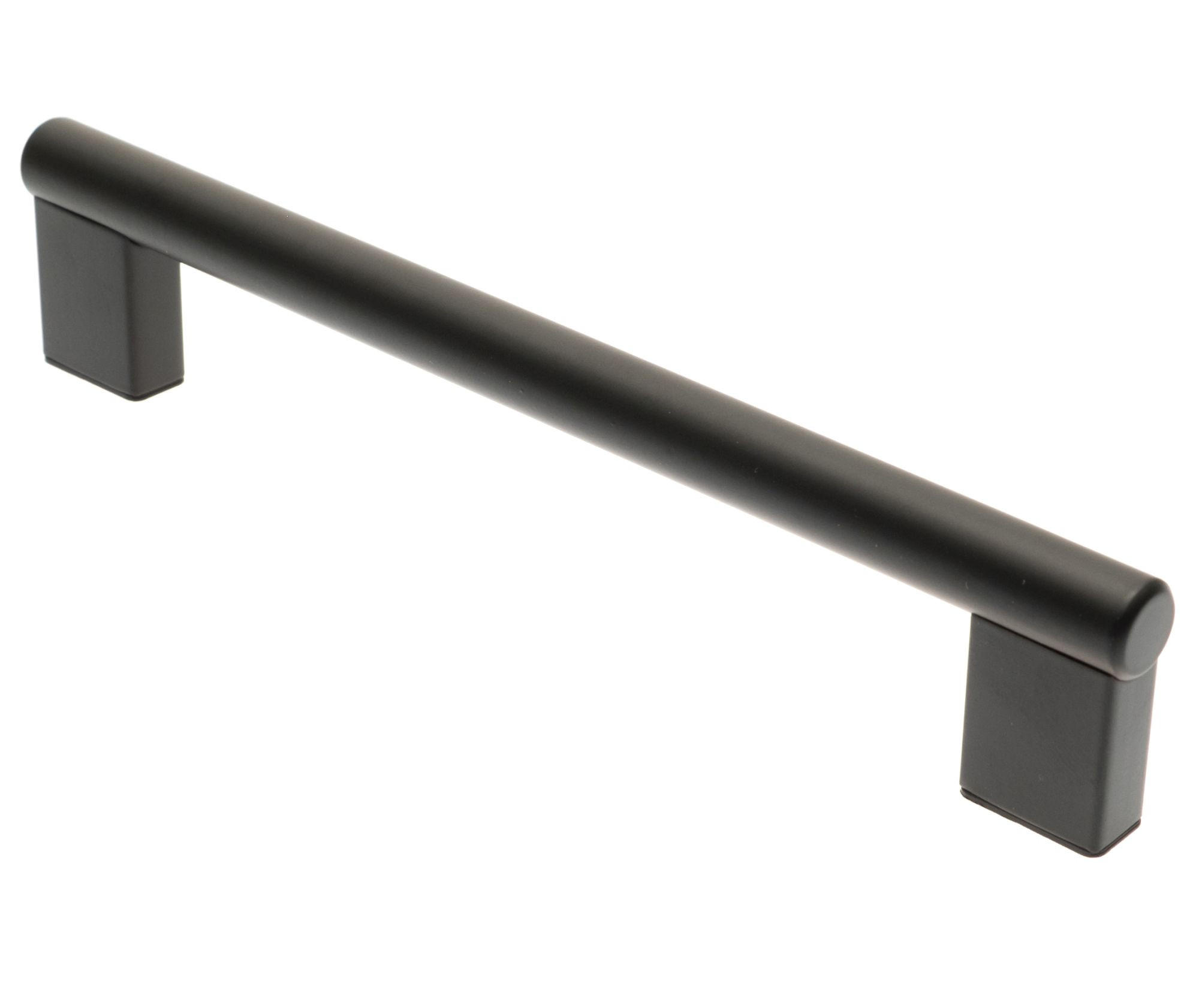 MÖBELGRIFF BA 160mm, Küchengriff schwarz matt, Griffstange Ø 12mm - Schwarz, Metall (1.2/3.5/18.2cm)