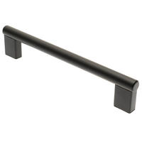 MÖBELGRIFF BA 160mm, Küchengriff schwarz matt, Griffstange Ø 12mm - Schwarz, Metall (1.2/3.5/18.2cm)